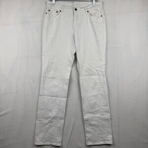 Garnet Hill White Denim Pants Women's Size 10 Casual‎ Everyday Style